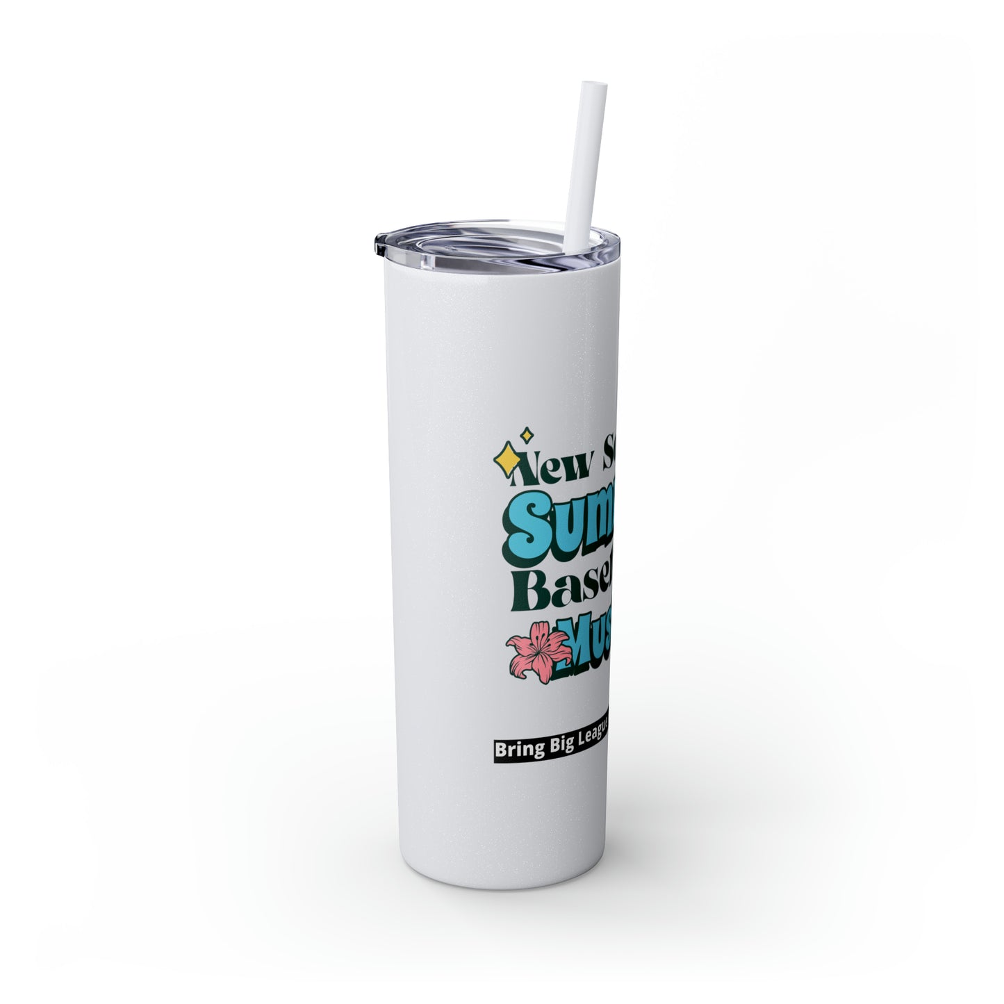 Skinny Tumbler with Straw, 20oz - New Sound of Summer floral