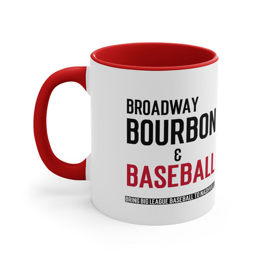 Accent Coffee Mug, 11oz - Broadway Bourbon & Baseball