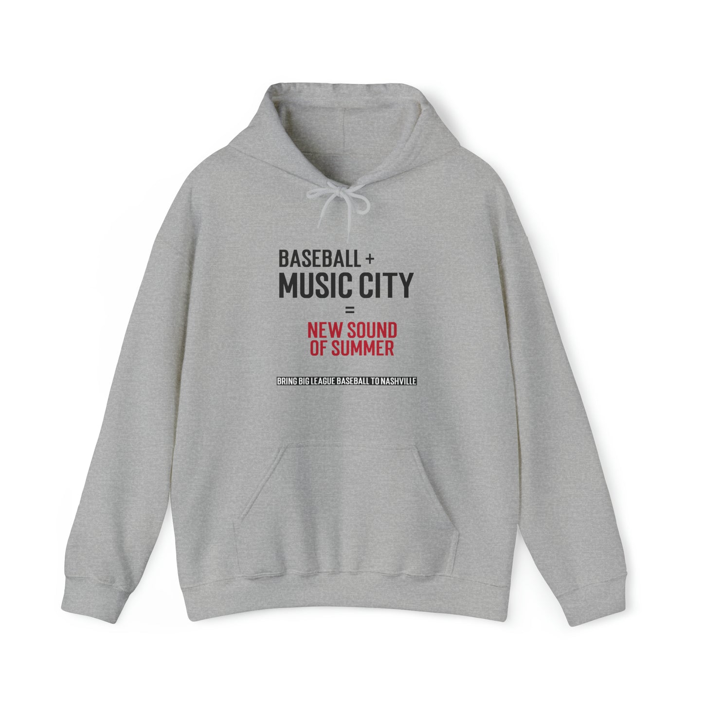 Unisex Heavy Blend™ Hooded Sweatshirt - Baseball + Music City = New Sound of Summer