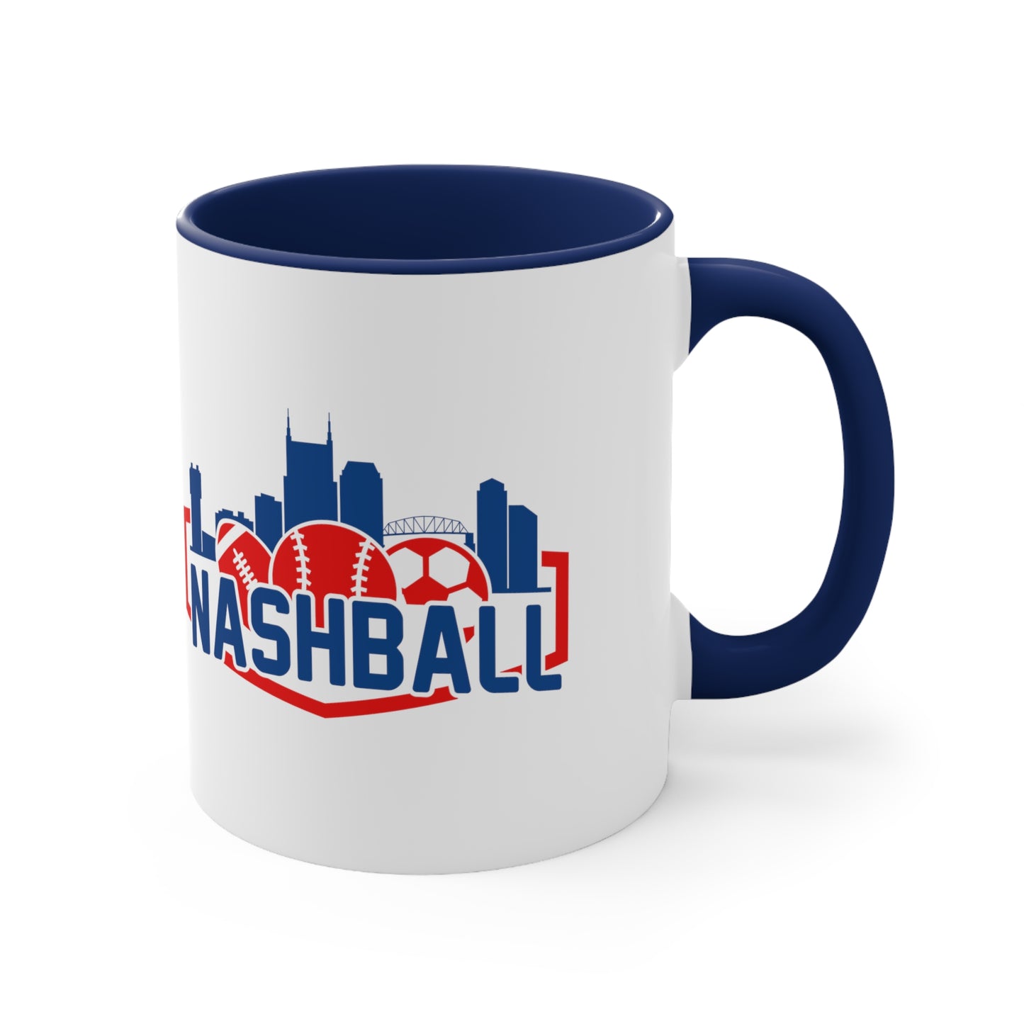 Accent Coffee Mug, 11oz - Baseball + Music City = New Sound of Summer