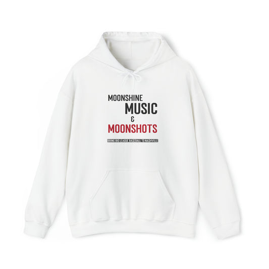 Unisex Heavy Blend™ Hooded Sweatshirt - Moonshine, Music & Moonshots