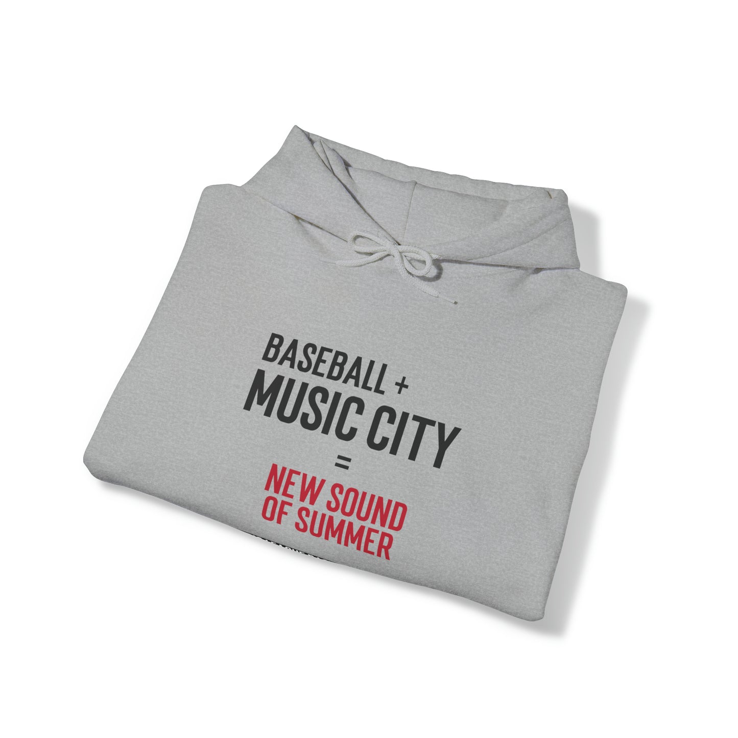 Unisex Heavy Blend™ Hooded Sweatshirt - Baseball + Music City = New Sound of Summer