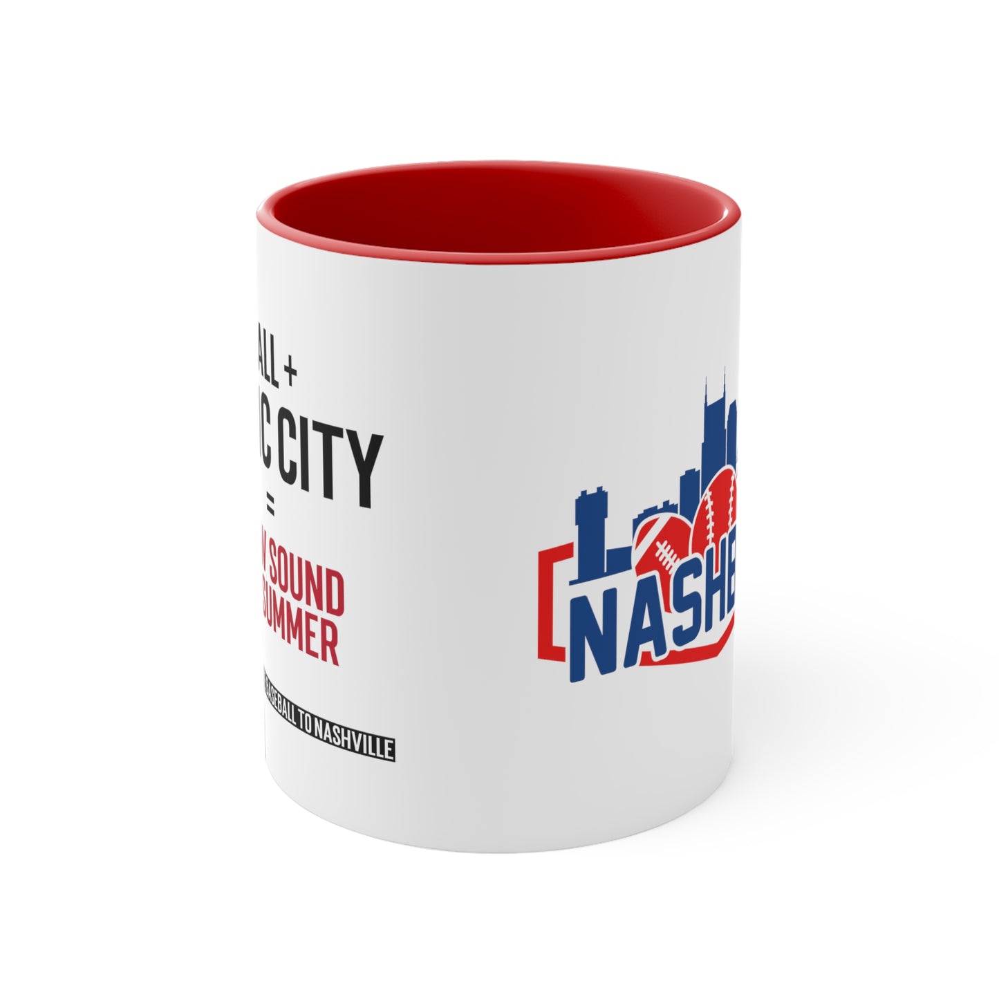 Accent Coffee Mug, 11oz - Baseball + Music City = New Sound of Summer