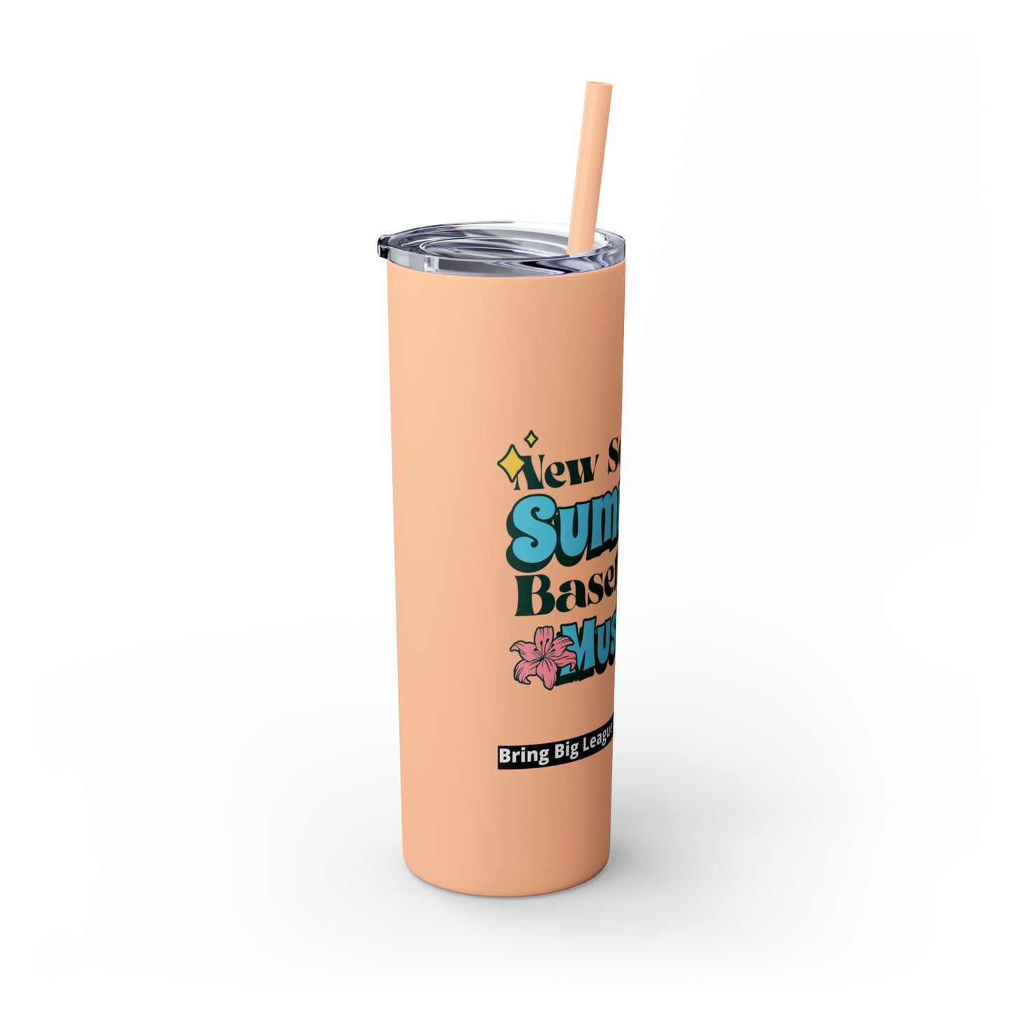 Skinny Tumbler with Straw, 20oz - New Sound of Summer floral