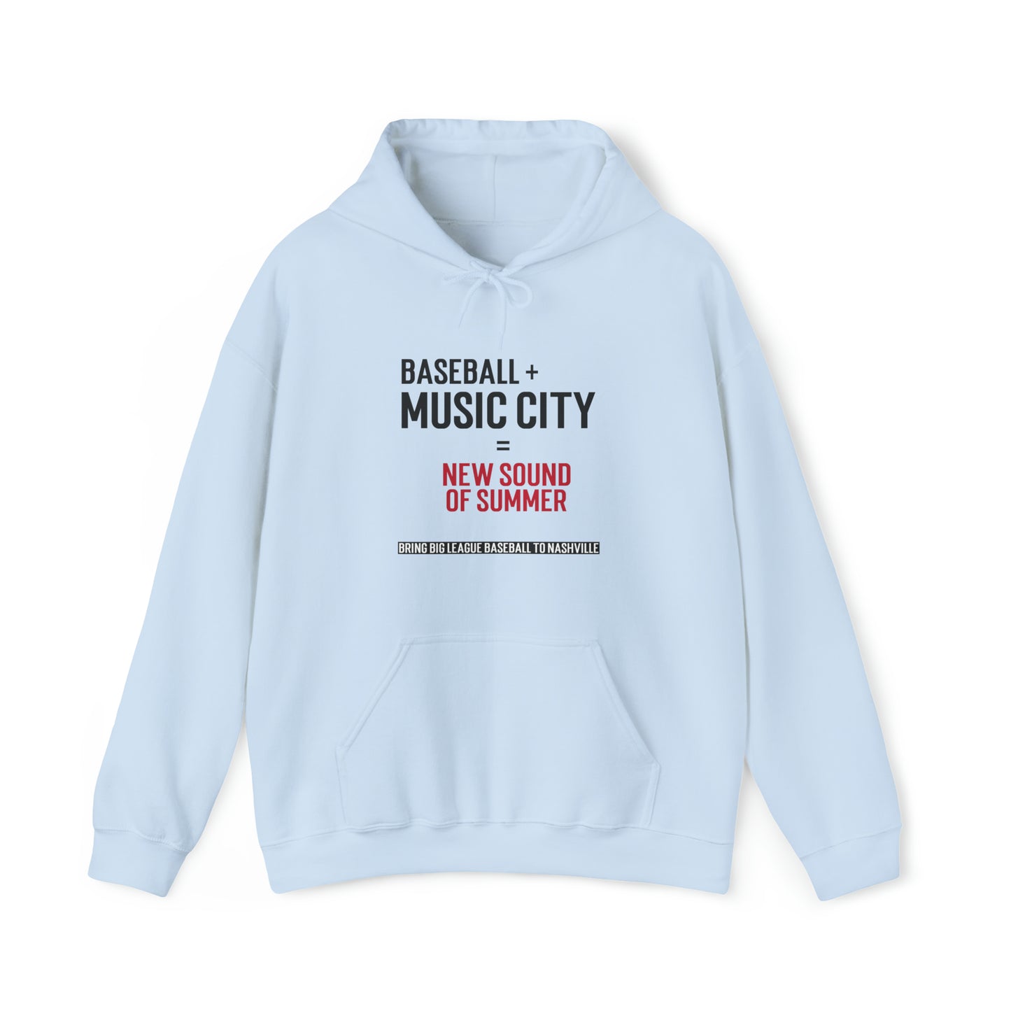 Unisex Heavy Blend™ Hooded Sweatshirt - Baseball + Music City = New Sound of Summer