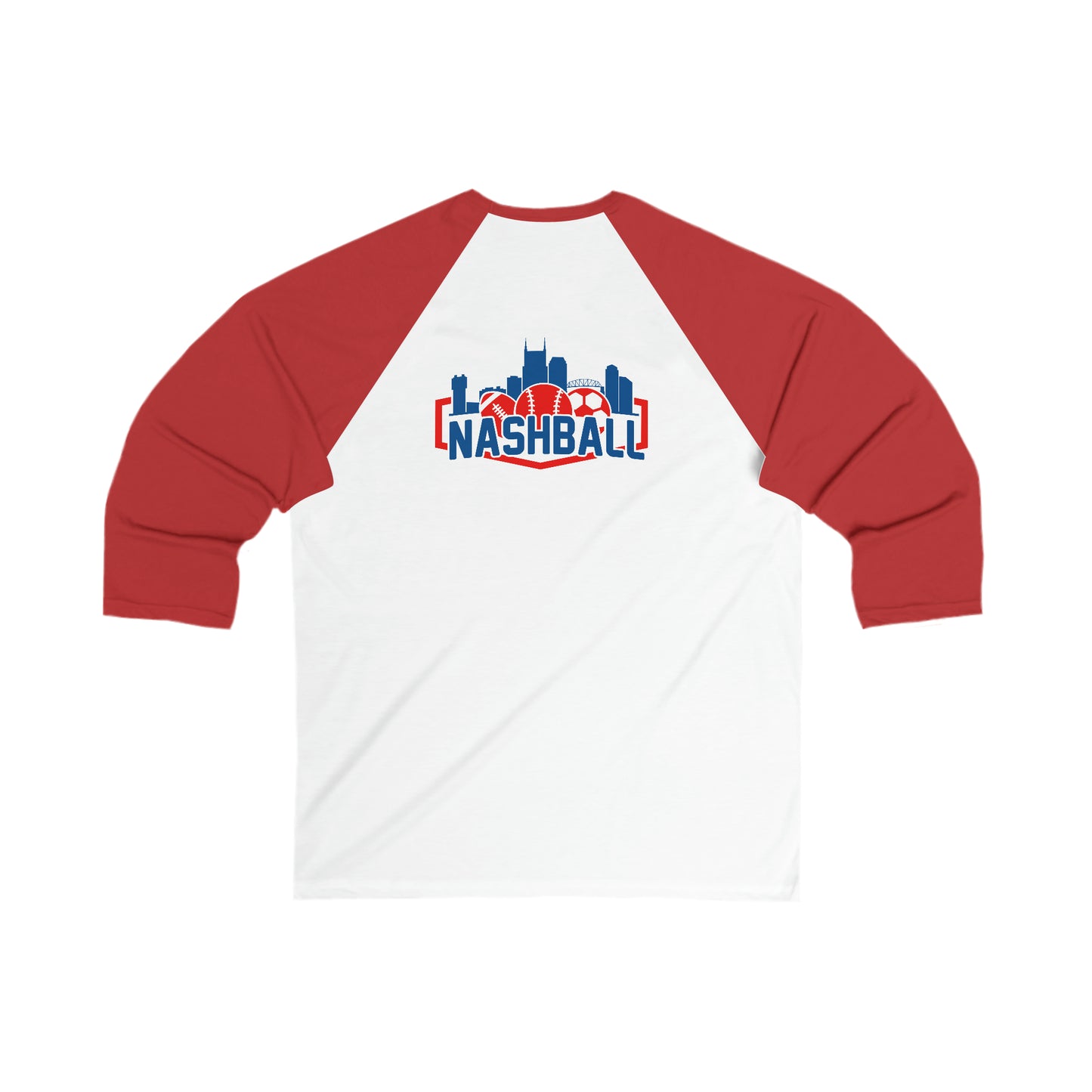 Unisex 3\4 Sleeve Baseball Tee - Bars Guitars & Baseball stars