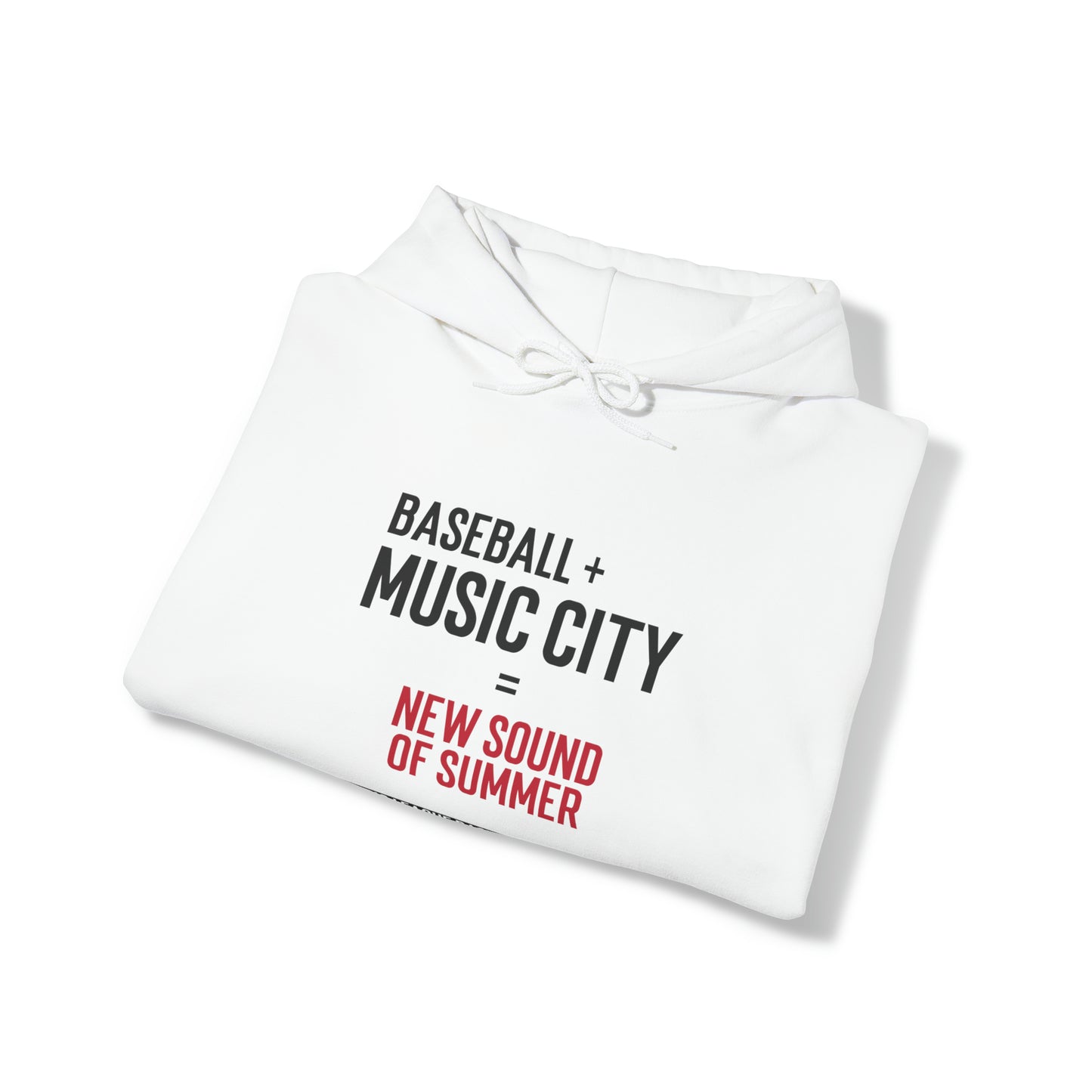 Unisex Heavy Blend™ Hooded Sweatshirt - Baseball + Music City = New Sound of Summer