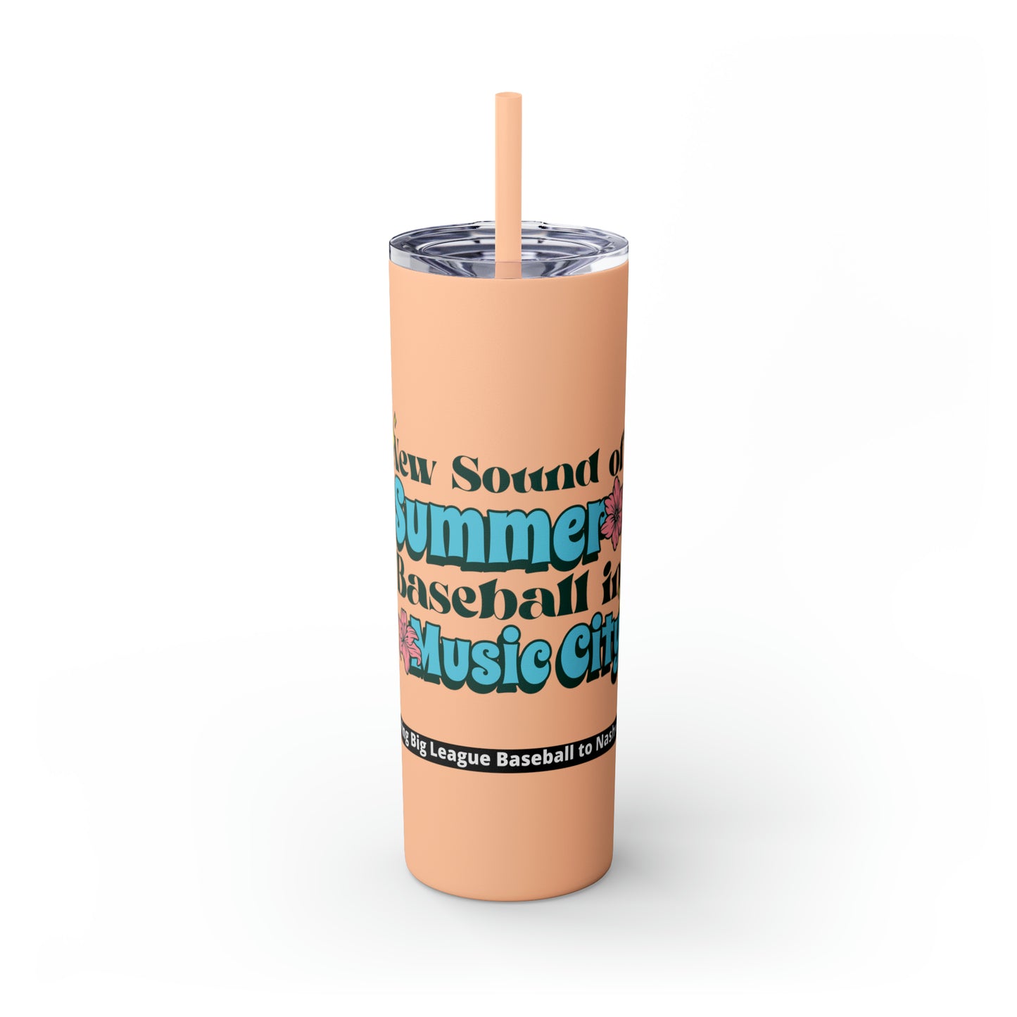 Skinny Tumbler with Straw, 20oz - New Sound of Summer floral