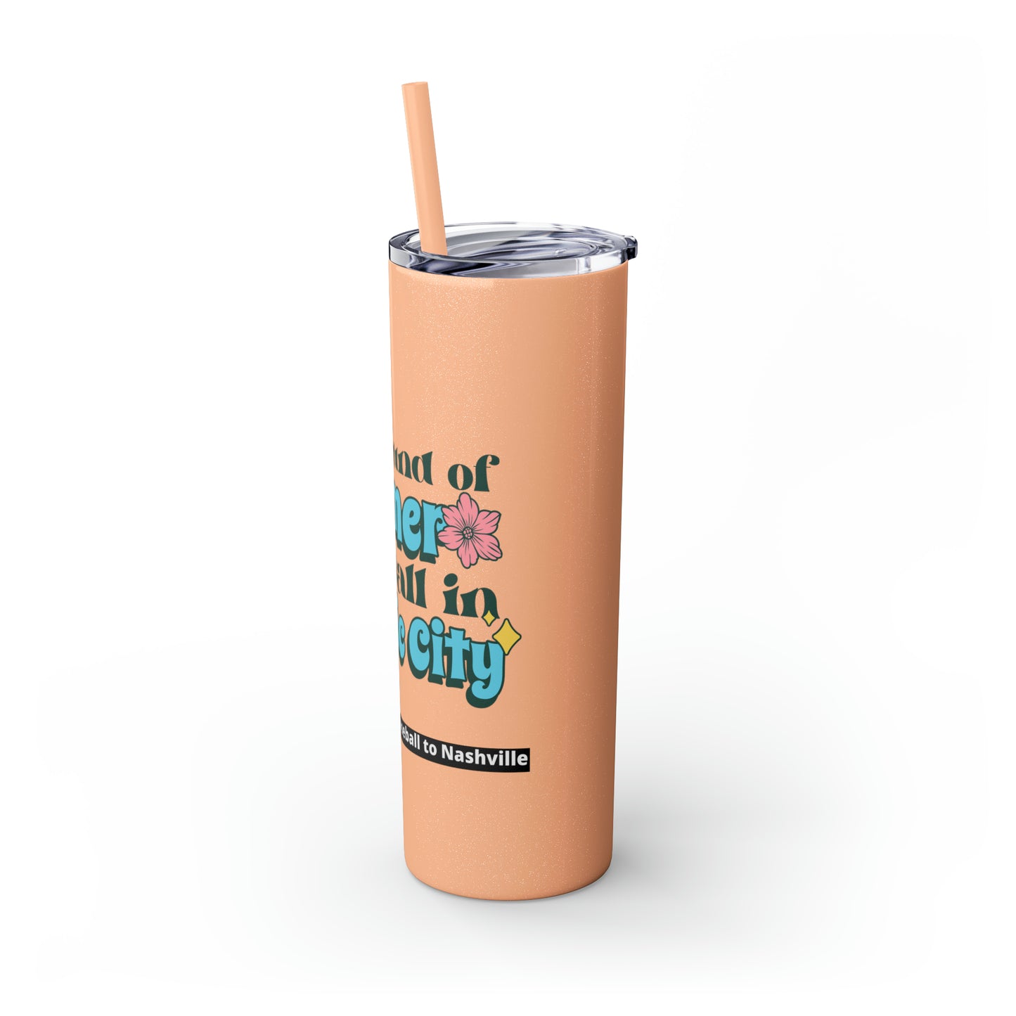 Skinny Tumbler with Straw, 20oz - New Sound of Summer floral