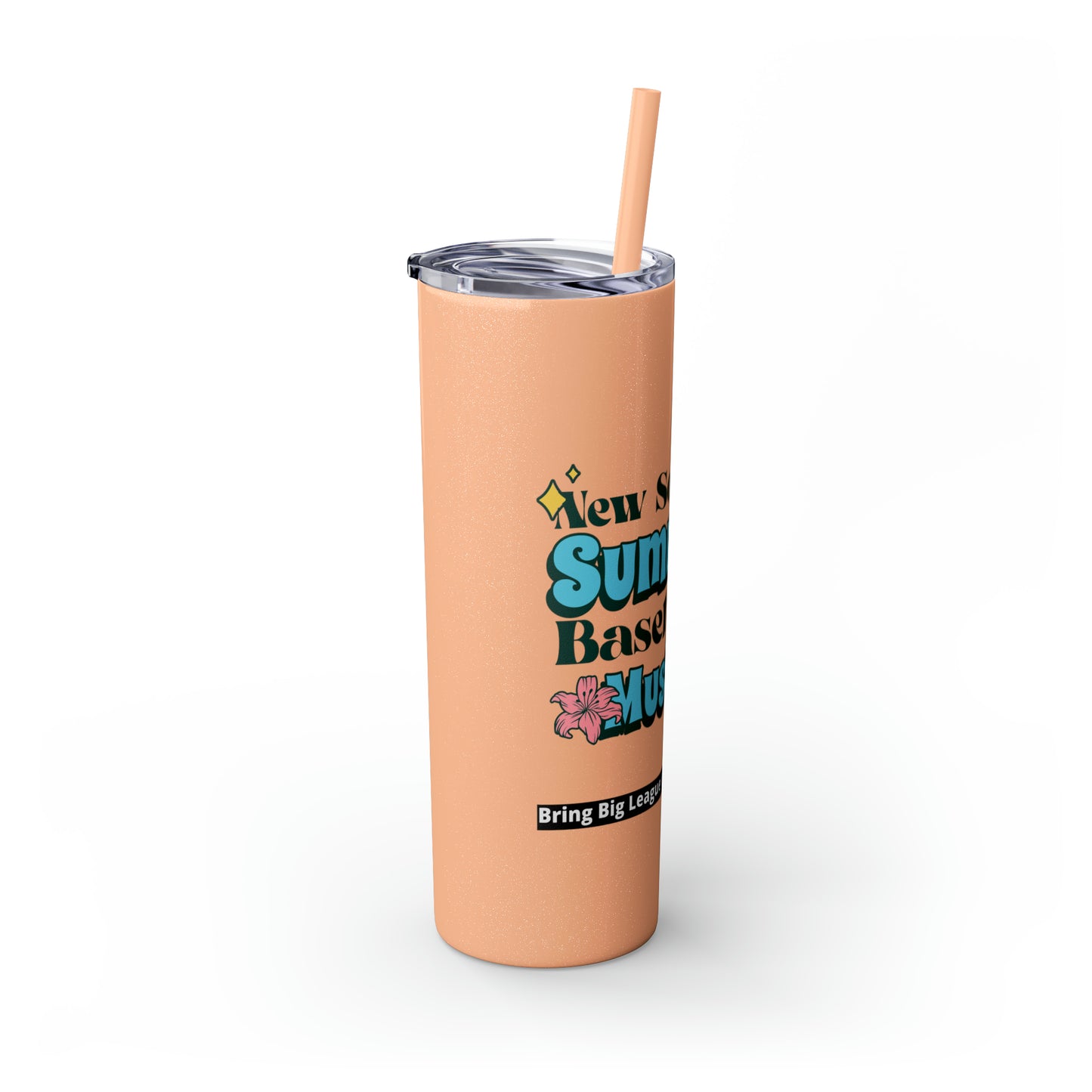 Skinny Tumbler with Straw, 20oz - New Sound of Summer floral