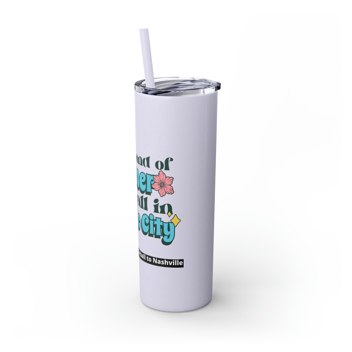 Skinny Tumbler with Straw, 20oz - New Sound of Summer floral