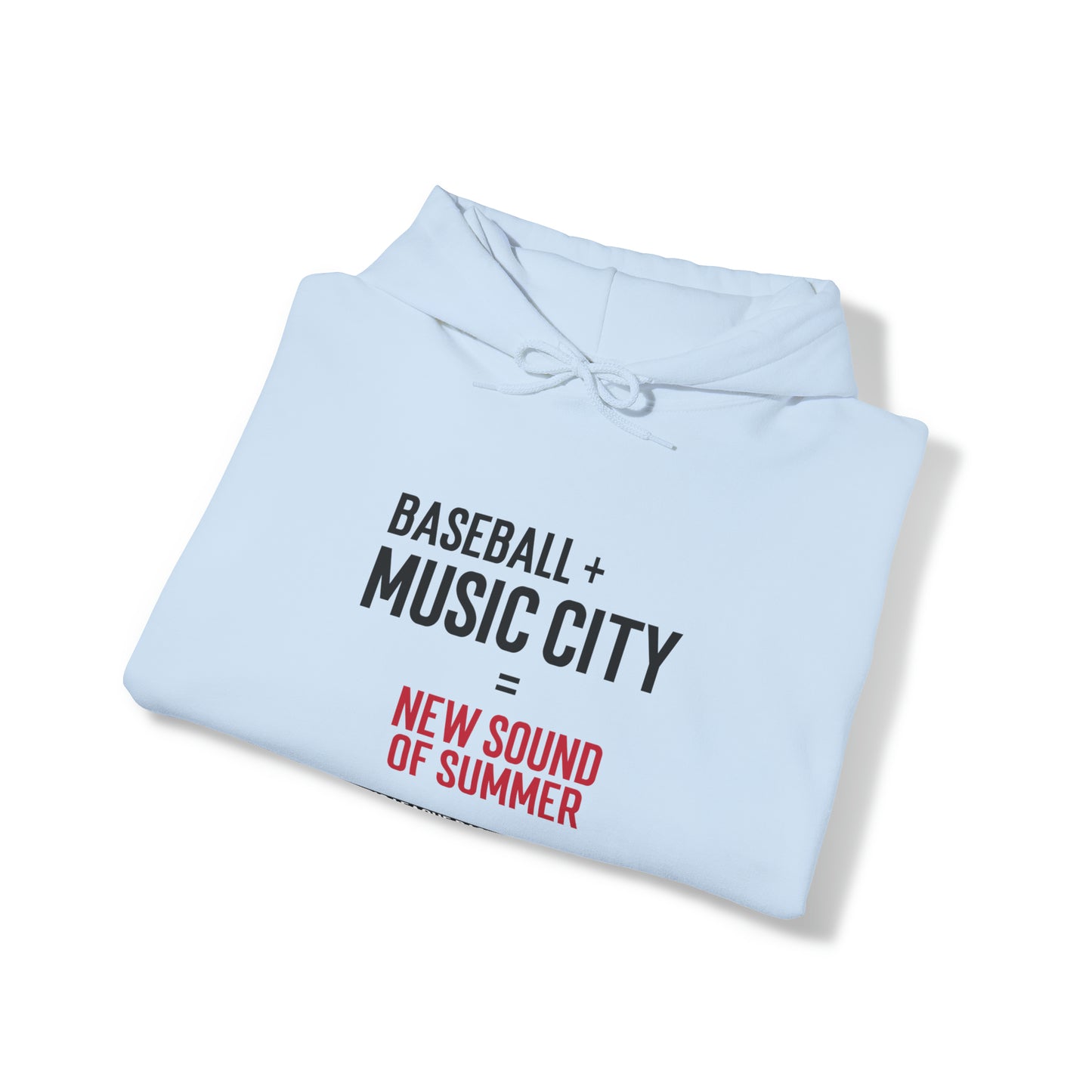 Unisex Heavy Blend™ Hooded Sweatshirt - Baseball + Music City = New Sound of Summer