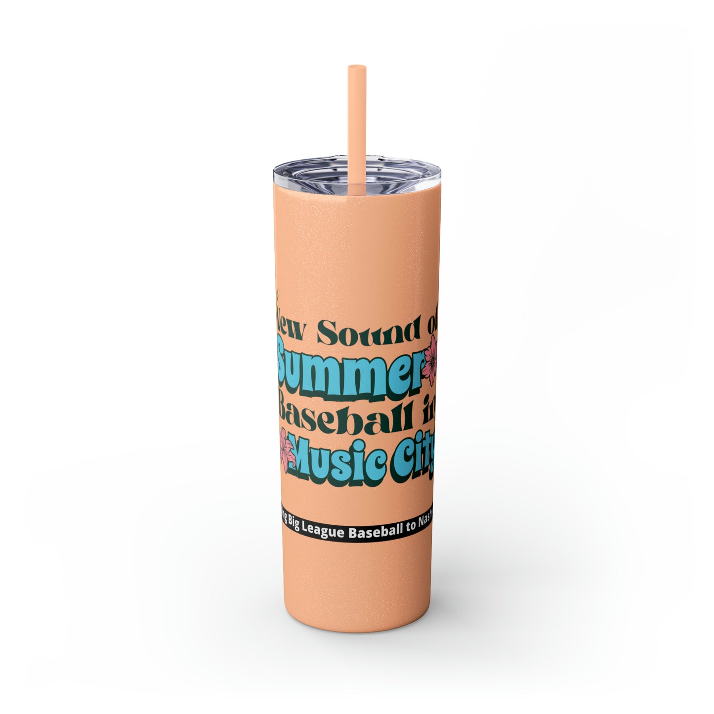 Skinny Tumbler with Straw, 20oz - New Sound of Summer floral