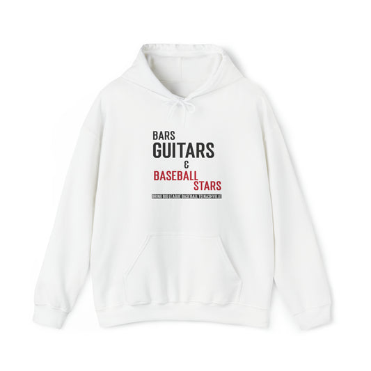 Unisex Heavy Blend™ Hooded Sweatshirt - Bars, Guitars & Baseball Stars