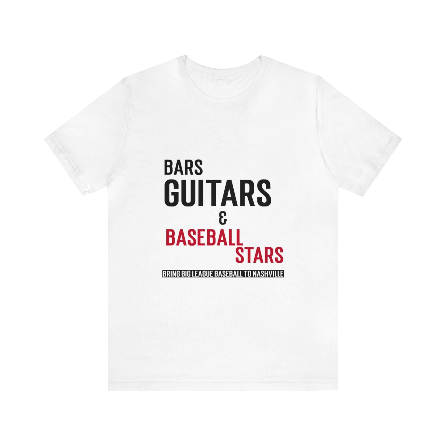 Unisex Jersey Short Sleeve Tee - Bars, Guitars & Baseball Stars