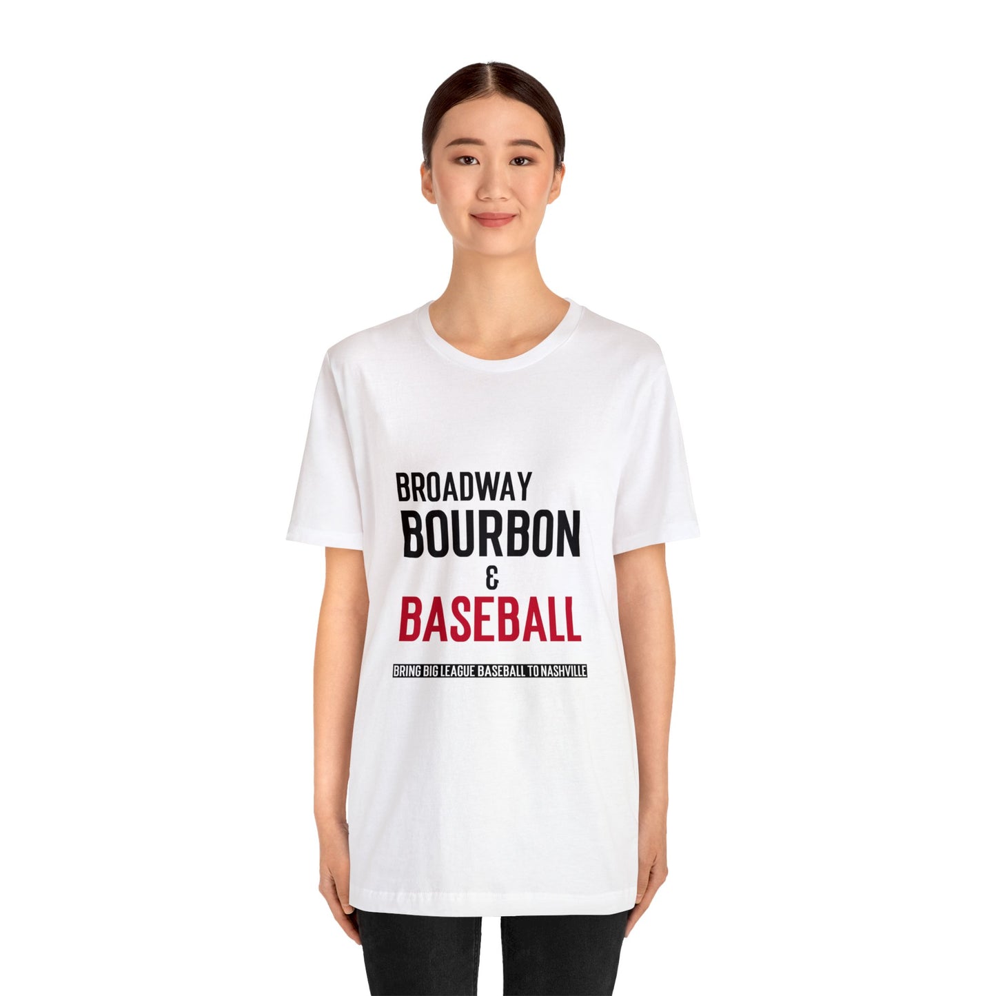 Unisex Jersey Short Sleeve Tee - Broadway, Bourbon & Baseball