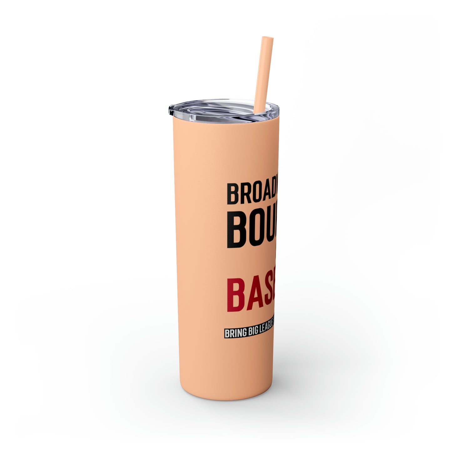 Skinny Tumbler with Straw, 20oz - Broadway Bourbon & Baseball