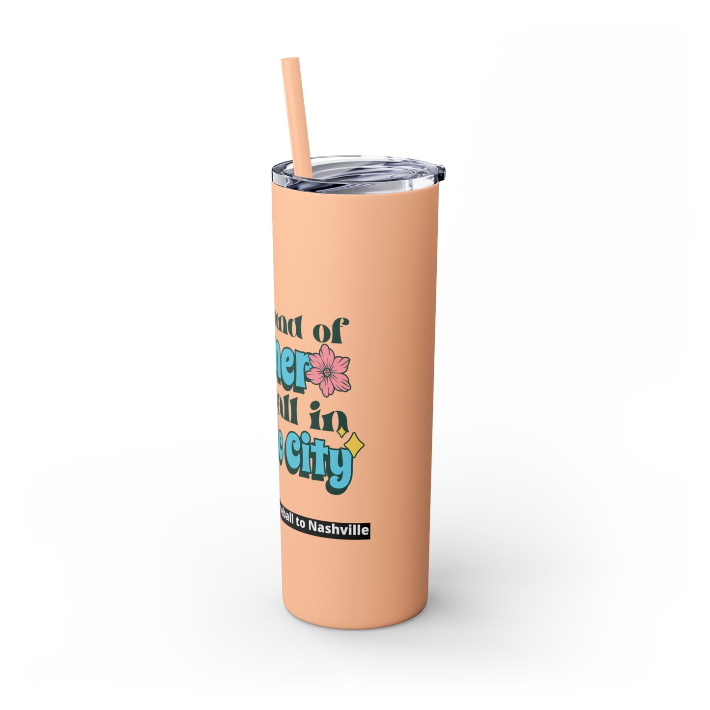 Skinny Tumbler with Straw, 20oz - New Sound of Summer floral