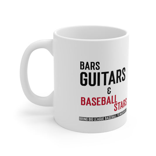 Ceramic Mug 11oz  - Bars Guitars & Baseball Stars