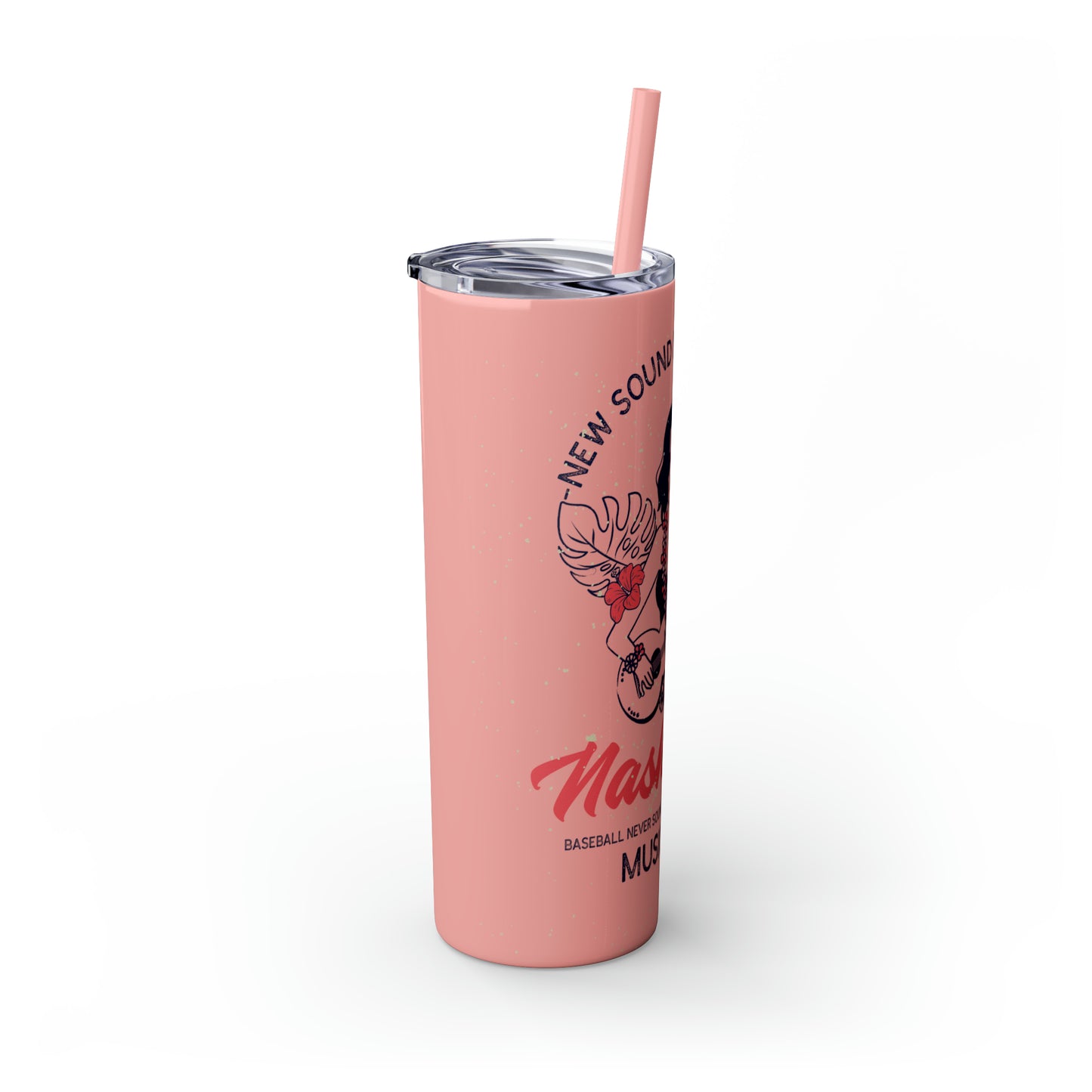 Skinny Tumbler with Straw, 20oz - New Sound of Summer Tropical