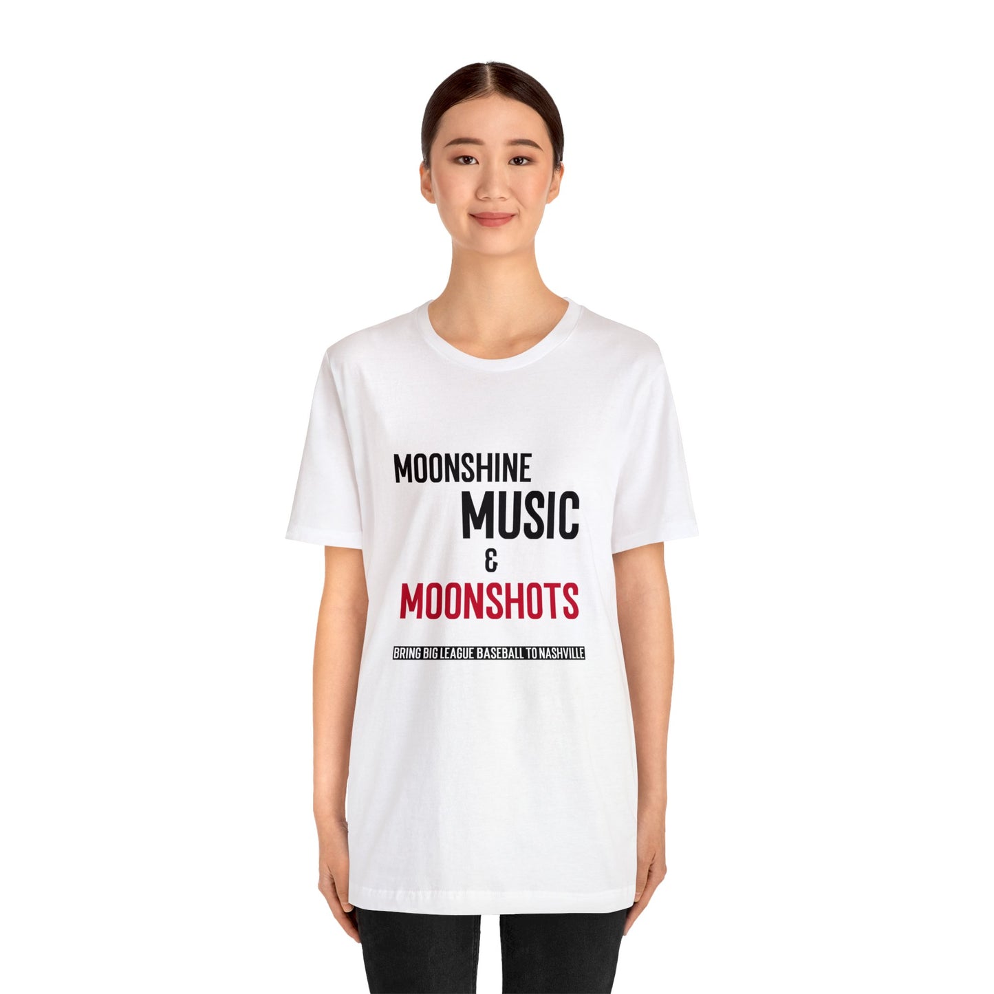 Unisex Jersey Short Sleeve Tee - Moonshine, Music & Moonshots